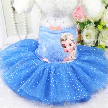 

Pet Dog Clothes Dresses Wedding Princess Summer Dress Clothes Princess Bling Bling for Samll Dogs