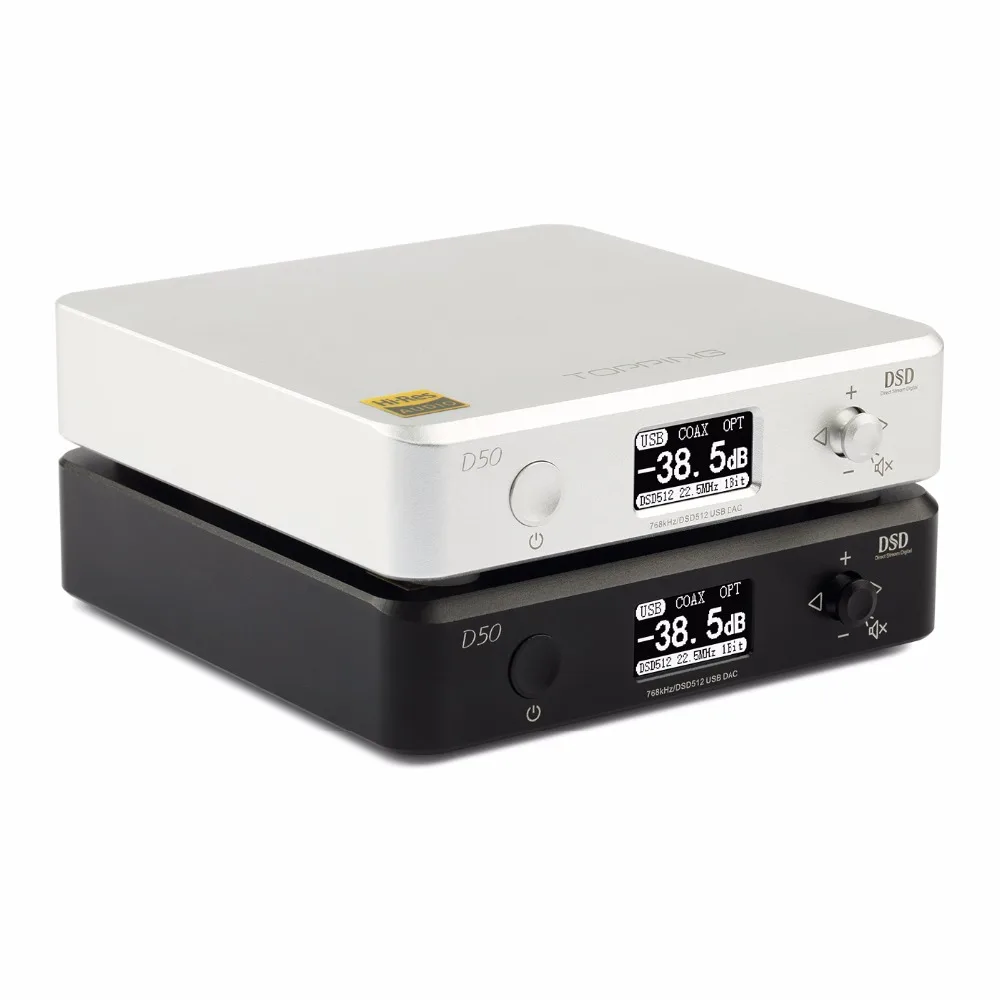 

TOPPING D50 MiNi Digital-to-Analog Converter HiFi AUDIO Decoding ES9038Q2M *2 USB DAC XMOS XU208 DSD512 32Bit / 768Khz OPA1612