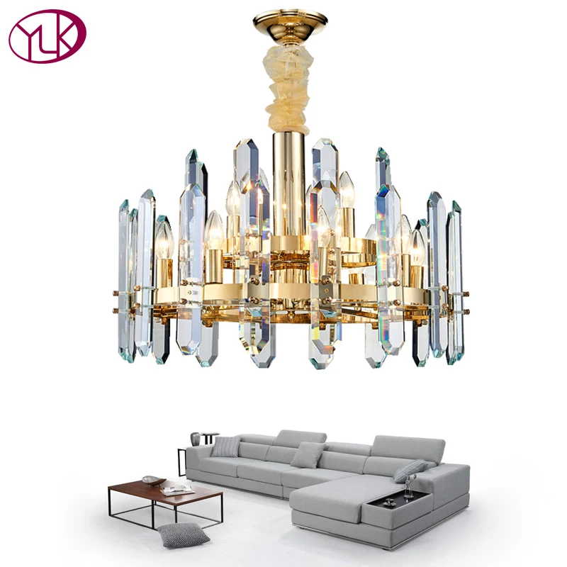 

Youlaike Modern Chandelier Lighting For Living Room Top Luxury Home Hanging Light Fixtures Round LED Lustres De Cristal