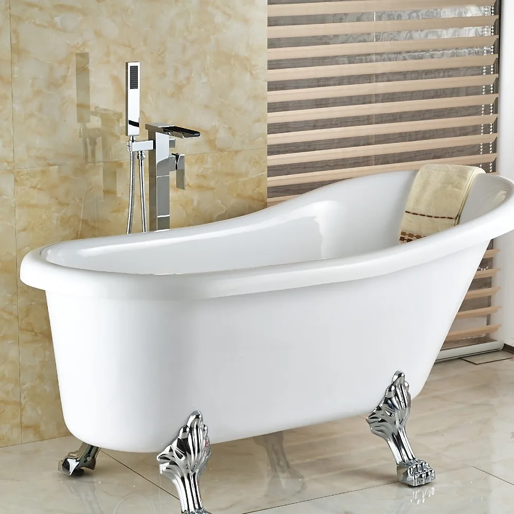 Popular Free Standing Waterfallbuy Cheap Free Standing Waterfall - Wholesale And Retail Waterfall Spout Bathroom Tub Faucet Free Standingsquare Tub Filler W Handheld popular free standing waterfallbuy cheap free standing waterfall - wholesale and retail waterfall spout bathroom tub faucet free standingsquare tub filler w handheld