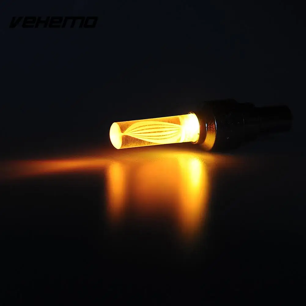 

Bike Bicycle Car Motorbike Cycling Tire Valve Cap LED Flashlight Light Lamp