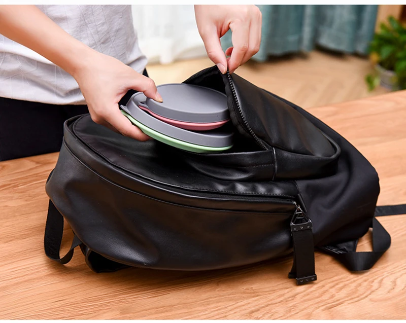 TUUTH Silicone Lunch Box Portable Folding Bowl Eco-Friendly Matetial Food Container For Picnic Office Workers School A6