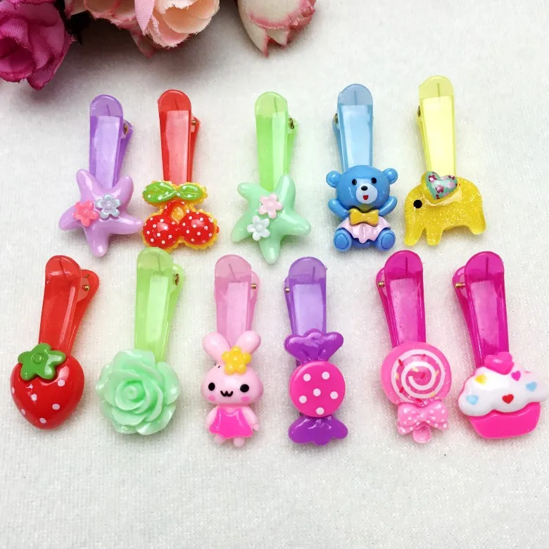 

Popular Cartoon style 6 pcs/lot ice and snow charm snap hair clips barrettes lovely hair accessories for women girls headwea