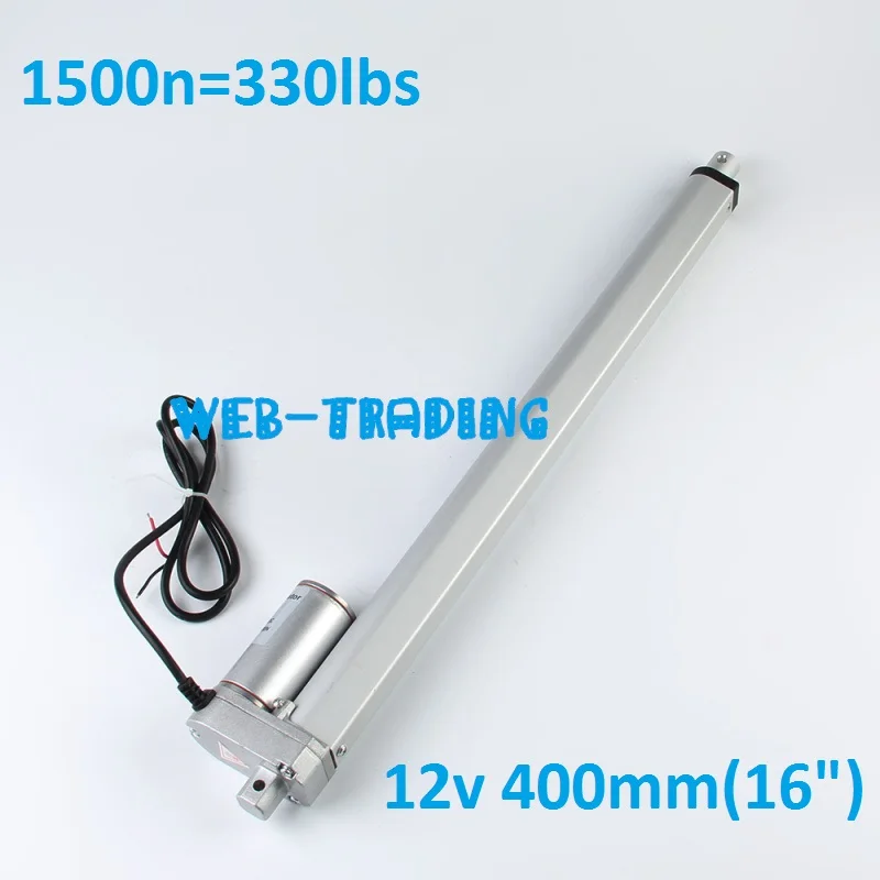 

DC linear actuator 12VDC 400mm/16 inch stroke ,1500N/150KG,4mm/s