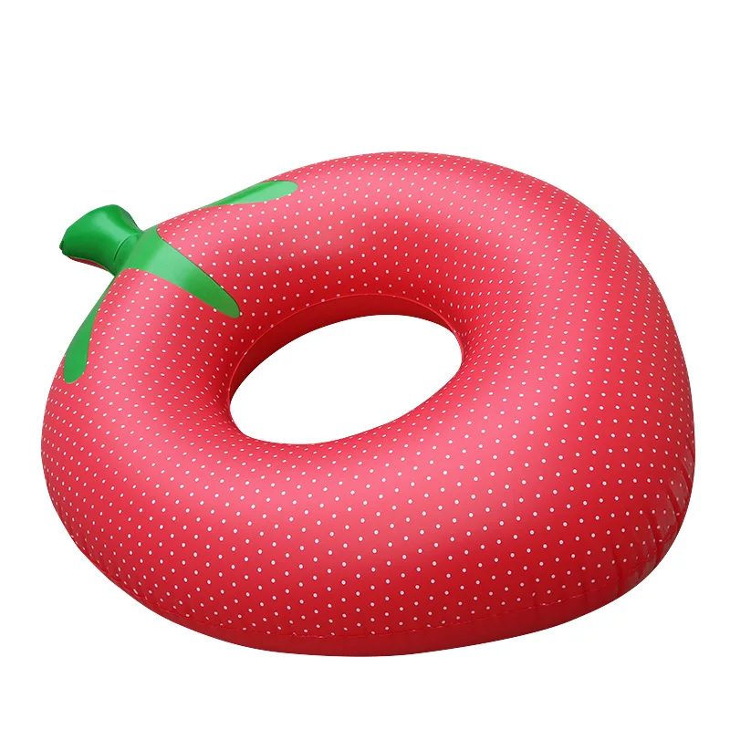 Rooxin 150cm Adult Swimming Ring Strawberry Women Inflatable Swimming Circle Boat Float Pool Summer Water Party Toys