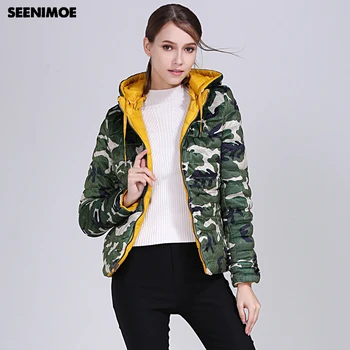

Seenimoe HOT SALE Reversible Winter Coat Women 2019 Cotton Coat female Winter Sustans Coat M-3XL Womens Brand Winter Parkas