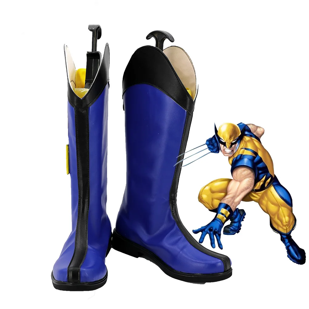 

Xmen Logan Men Cosplay Blue Shoes Boots Customized Size