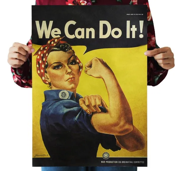 

We Can Do It Vintage Kraft Paper Poster Home Decoration Art Magazines Classic Retro Posters Retro Posters and Prints