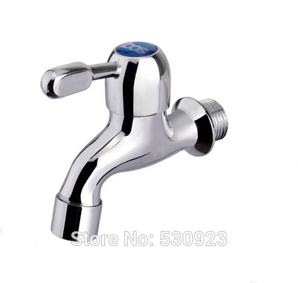 New Arrival Solid Brass Wall Mounted Washing Machine Faucet Modern Style Chrome Finished Laundry Mop Sink