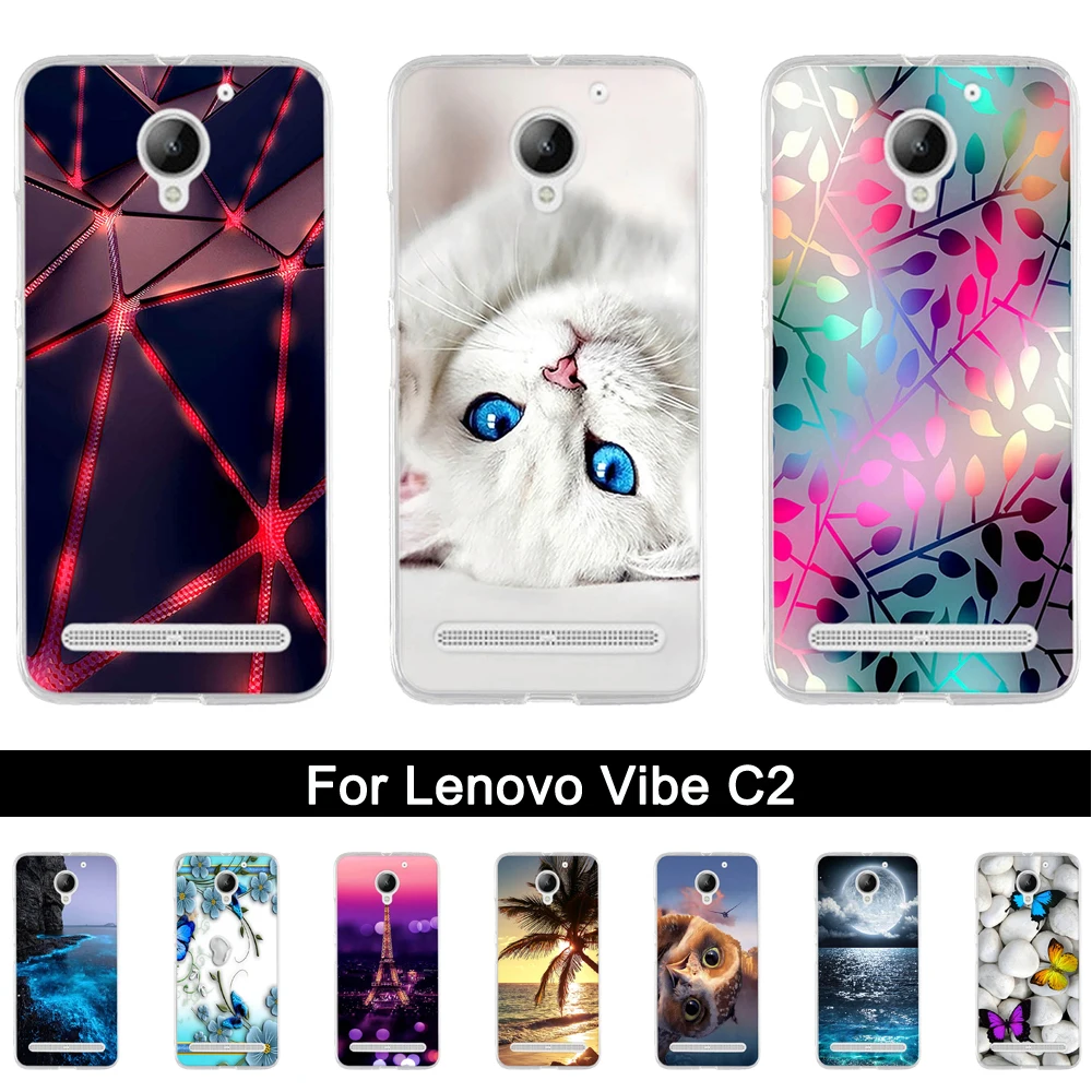 Чехол для Lenovo Vibe C2 чехол мягкие силиконовые чехлы C 2 K10a40 5 0 дюйма задний телефона