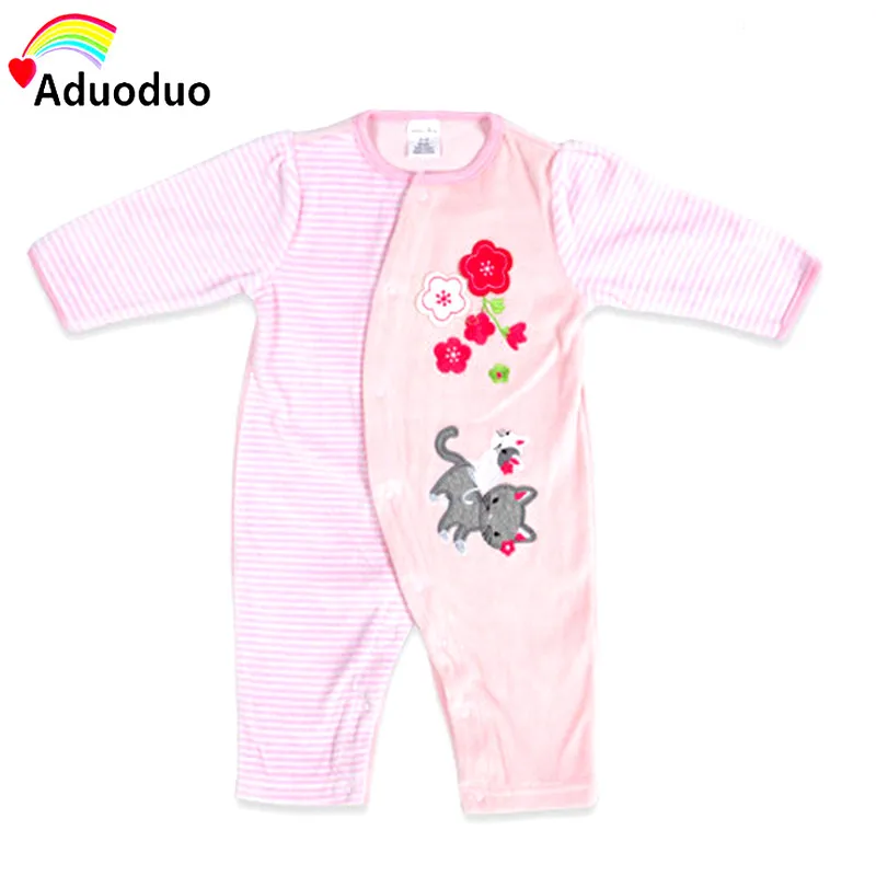 New One piece Bodysuits For Baby Girls Full Sleeve Body Infant Bebe Newborn Microfleece Jumpsuit
