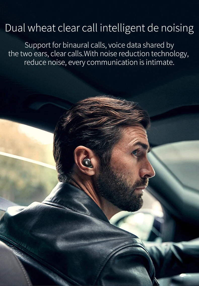 HapGo беспроводной наушники СПЦ Bluetooth 5,0 мини Hi Fi стерео наушники для телефона Супер басовые наушники с загрузочной коробки mic