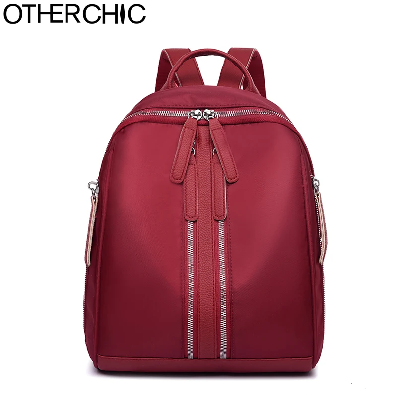 OTHERCHIC женские нейлоновые рюкзаки водонепроницаемые с отверстием для ушей черный