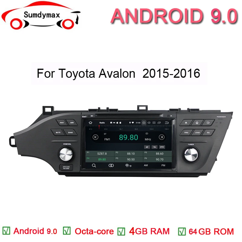 Flash Deal 2 din 4G RAM Android 9.0 8 Core Car DVD GPS Navigation for Toyota Avalon 2008-2016 with Canbus gps navigation bt wifi 0