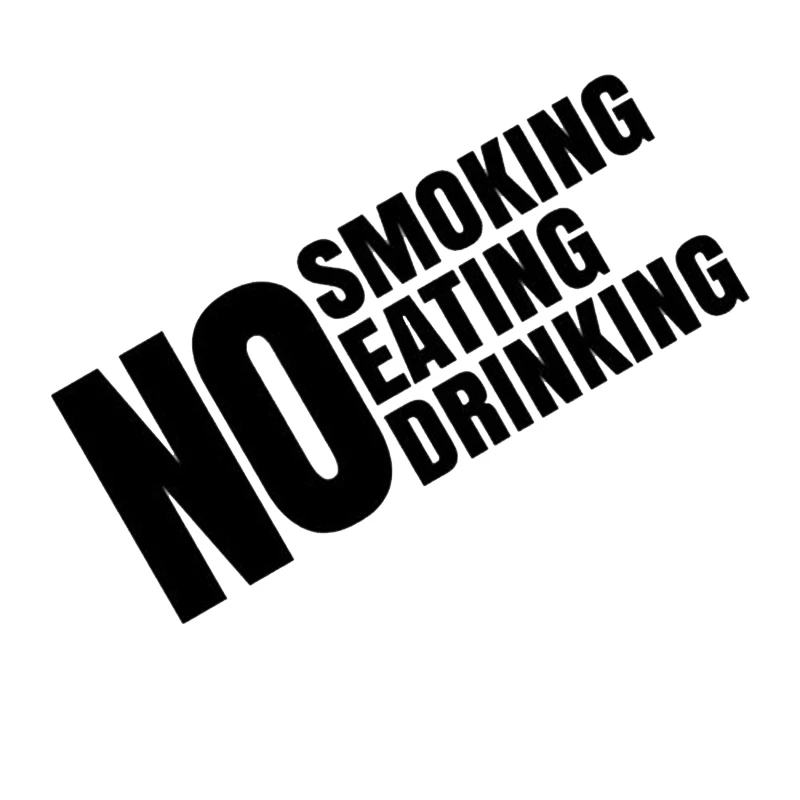 

NO SMOKING EATING DRINKING Sticker Taxi Cab Window Business Door Decal Car