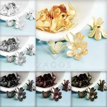 20 г около 50 шт. цветы филигранные бусины колпачки фурнитура 13x13x5 мм Ювелирные изделия фурнитура для изготовления концевых колпачков Быстрая