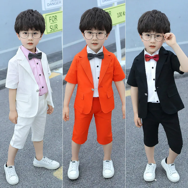 Children Summer Dress Suit Sets Flower Boy Wedding Birthday Party