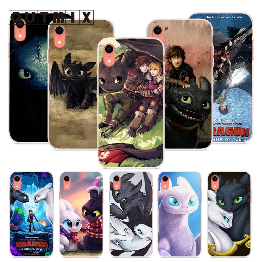 

OUTMIX 2019 New How to Train Your Dragon Phone Cases Cover For iPhone 8plus XS max XR XS 7 7plus 6 6s 6plus 5 5s SE Cover Coque
