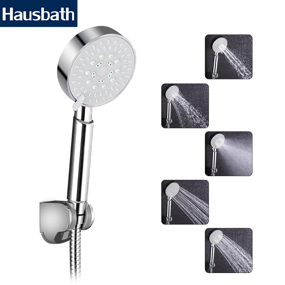

Shower Head Set Rainfall Bath With Holder Hose Five Function Nozzle Elegant SPA Shower Filter Water Saving