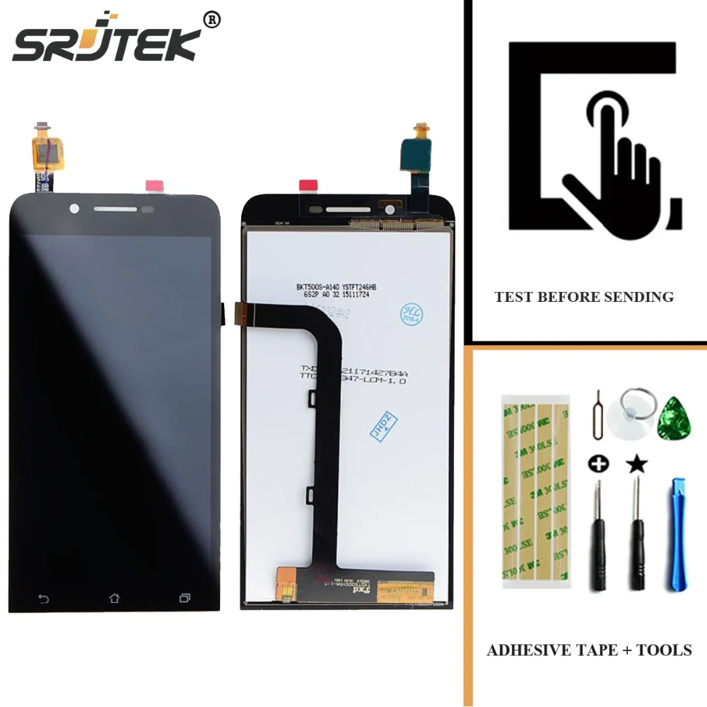 imágenes para Srjtek Para Asus ZenFone Ir ZC500TG Z00VD LCD Display + Touch Screen Panel Digitalizador Accesorios piezas de repuesto imágenes para Srjtek Para Asus ZenFone Ir ZC500TG Z00VD LCD Display + Touch Screen Panel Digitalizador Accesorios piezas de repuesto
