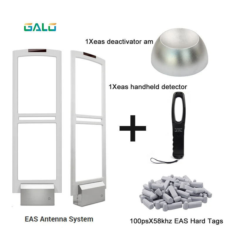 Арочный металлоискатель EAS антенна 58 кГц система с жесткими этикетками метки и Деактиватор и ручной тестер