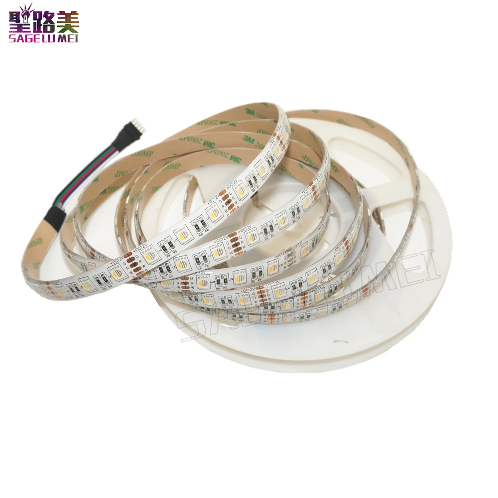 cheap DC12V 24V RGBW RGBWW 4 color in 1 led chip LED Strip, SMD 5050 flexible light RGB+White warm white,60Leds m IP30 65 Waterproof