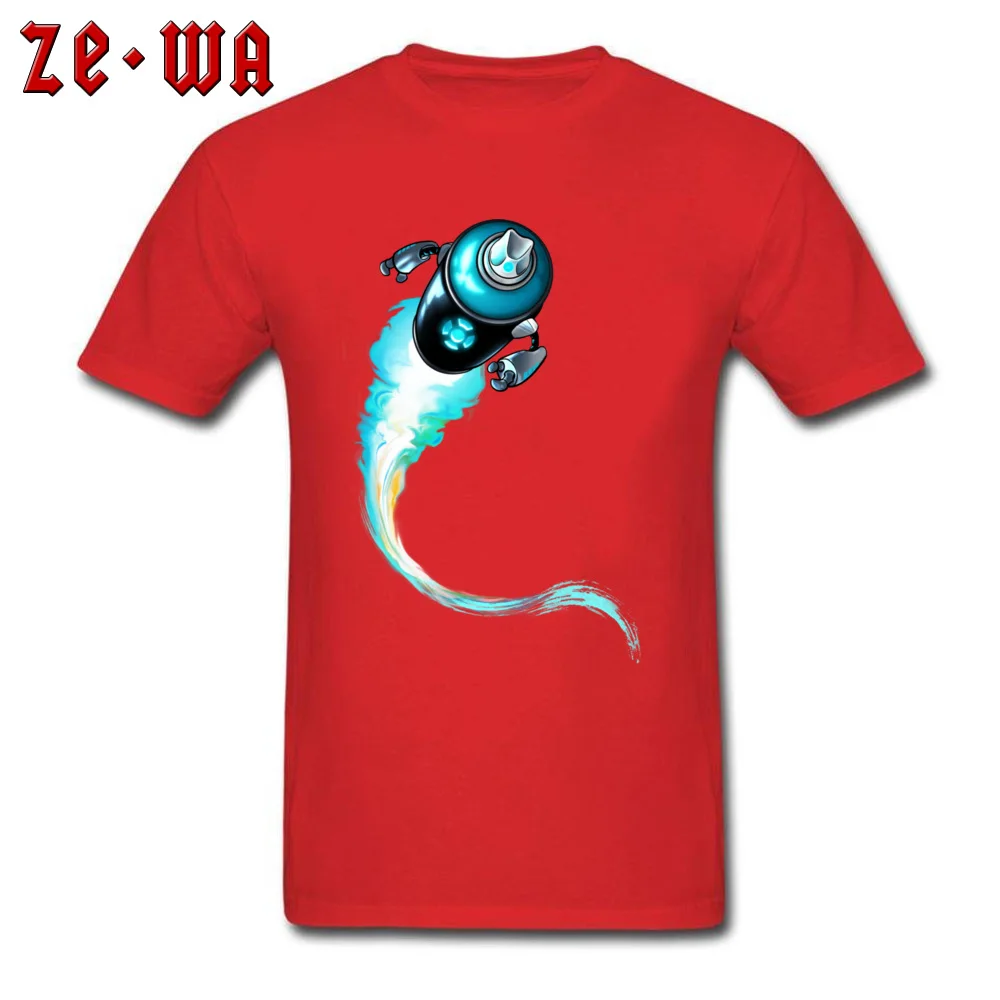  Man T-shirts RoboSpray Printed On Tees 100% Cotton Fabric O-Neck Short Sleeve Hip hop Clothing Shirt Summer/Autumn RoboSpray red