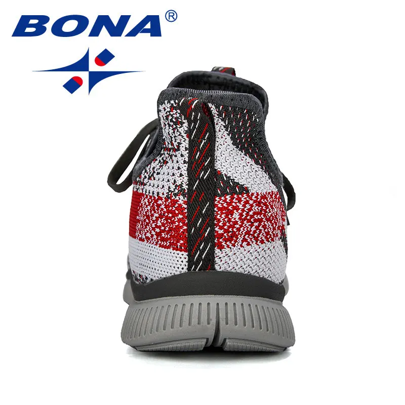 BONA 2019 New Designer Sneakers Breathable Casual No-Slip Men Vulcanize Shoes Male Air Mesh Wear-Resistant Shoes Tenis Masculino