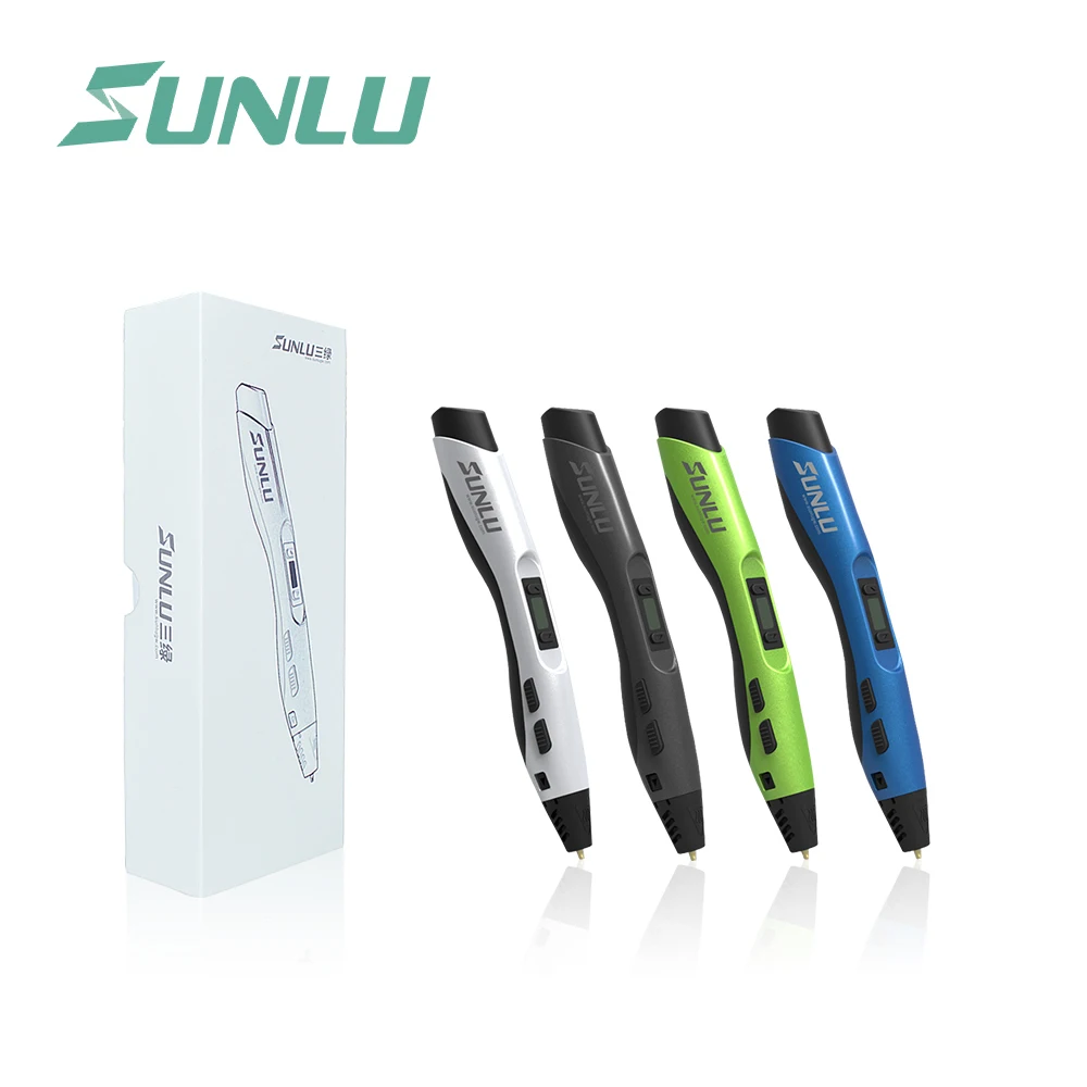 SUNLU Оригинальные 3d ручки для принтера SL-300A для PLA PCL ABS нити 1,75 мм интеллектуальная 3D Ручка для детей Dooling с светодиодный экраном