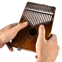 Красное дерево 17 ключ калимба Mbira большого пальца пианино с звукоснимателем EDF88