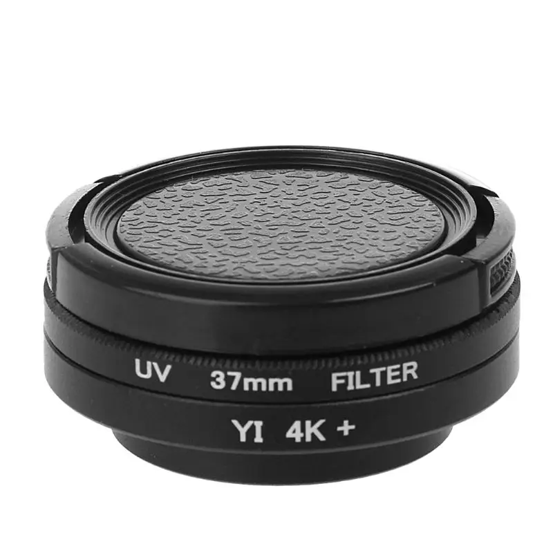 

37mm UV Lens Filter + Lens Ring Adapter + Protective Cap for Xiaomi Yi Camera