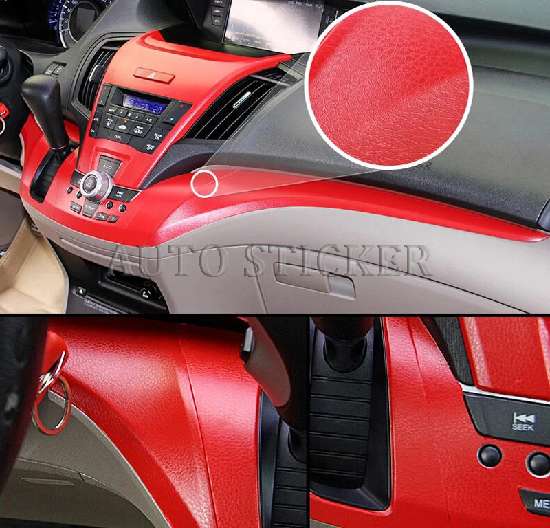 red leather skin car vinyl wraps 11