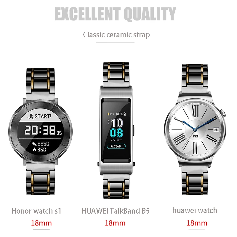 18mm cinta cerâmica para huawei talkband b5assista