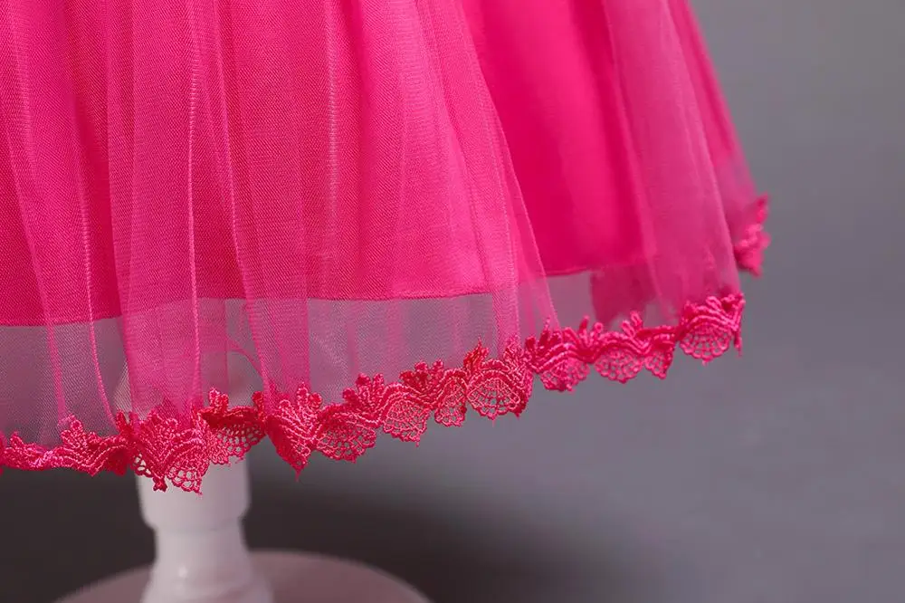 CAILENI Children Formal Party Dress White Pink Kids Princess Dresses For Girls For 1-6 Years 2019 New Kid Girls Ball Gown Frock