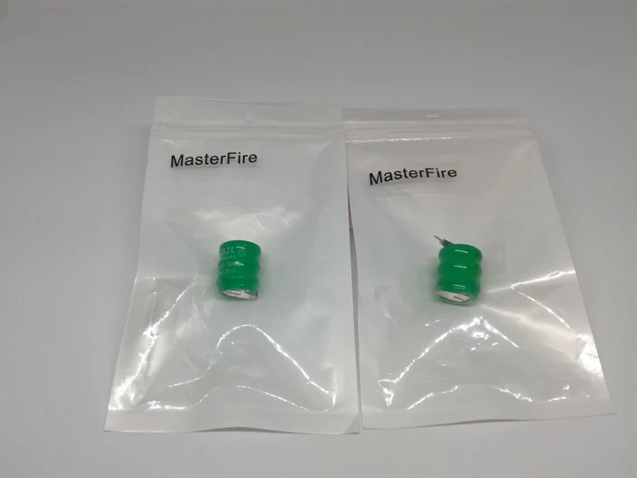 

MasterFire 45pcs/lot New Original 3.6V 80mAh Ni-MH Rechargeable Button Cell Battery Pack Ni MH Batteries With Pins