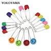 YOKOYAMA Color mezclado alfileres de seguridad de la cara de la sonrisa de seguridad Pin marcadores pines artesanías coser tejer puntada accesorios de ► Foto 2/6