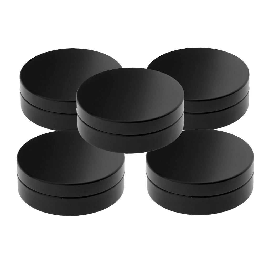 100ml Empty Aluminium Cosmetic Pot Jar Tin Container Box Screw Lid Can Bottle Case Craft Lot - Black Colors (6 Pack)