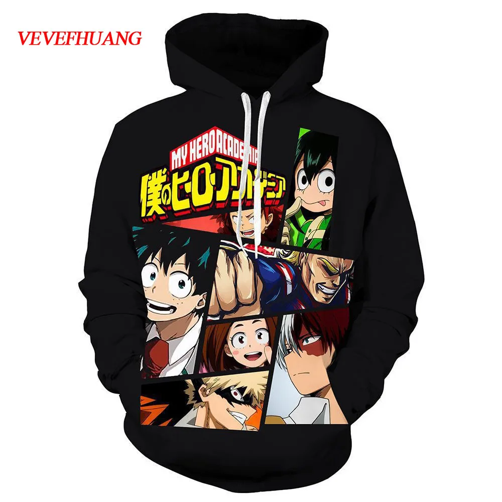 VEVEFHUANG 3D My Hero Academy свитера большого размера униформа для мужчин и женщин Косплей-костюмы с капюшоном одежда колледжа Новинка