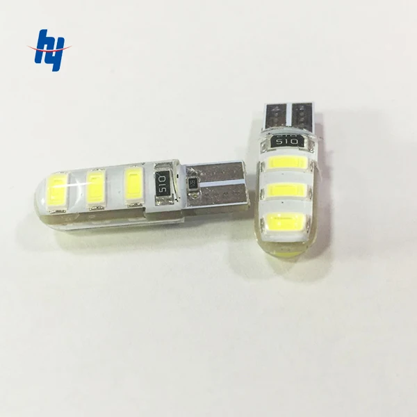 100 шт. авто светодиодный лампы освещения T10 6 SMD 5630 светодиодный автомобильный купольный светильник свет W5W 194 6 светодиодный 6SMD 5730 светодиодный Клин лампа парковочная лампа