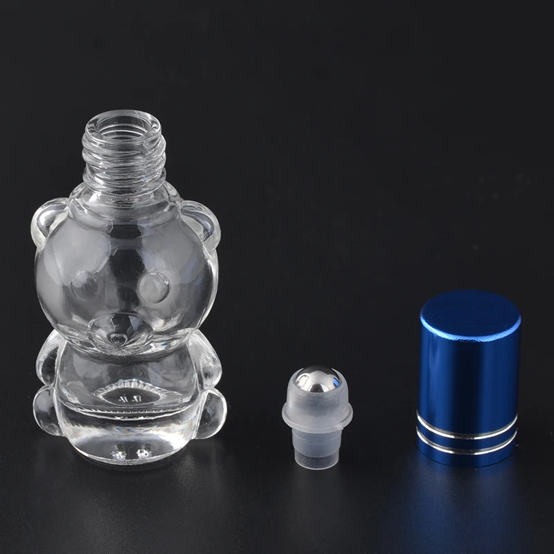 MUB-8 мл, мини-стальная шариковая бутылка, пустая многоразовая бутылка с роликом для эфирного масла, прозрачная стеклянная бутылка для духов