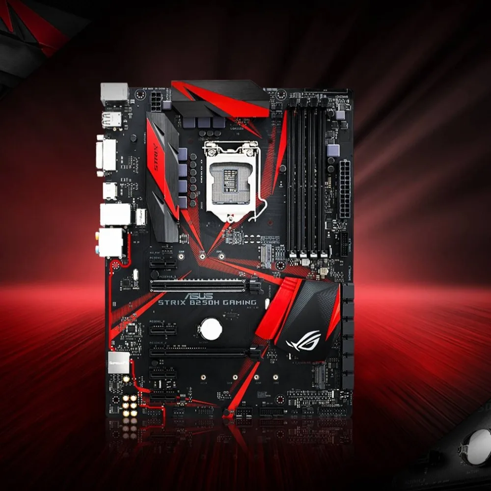 

ROG STRIX B250H GAMING Desktop Motherboard LGA 1151 I7 I5 I3 14nm 4*DDR4 Support 64G 6*SATA3 2*M.2 ATX Mainboard