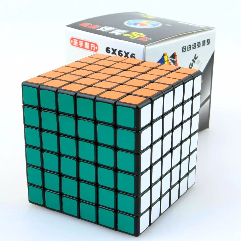 ShengShou 6x6x6 Magic speed Cube Черный Твист 6 слоев Cubo Magico Puzzle Professional развивающие подарок игрушечные лошадки Прямая поставка