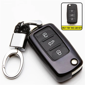 

KUKAKEY TPU Car Key Case Cover For Volkswagen VW Passat CC POLO Golf jetta tiguan Gol Cross Fox Plus Eos Scirocco Beetle