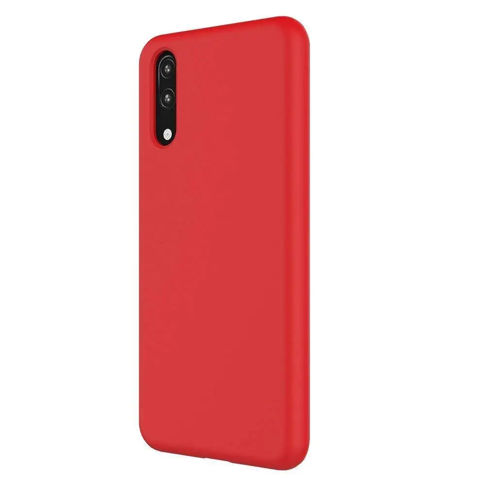 Жидкий силиконовый чехол для телефона huawei P20 силиконовый резиновый противоударный чехол для задней крышки 10 шт./партия - Цвет: red