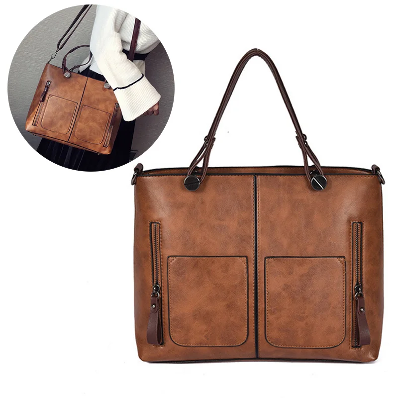 

Women Messenger Crossbody Bag PU Leather Zipper Handbag Casual Shoulder Bags KA-BEST