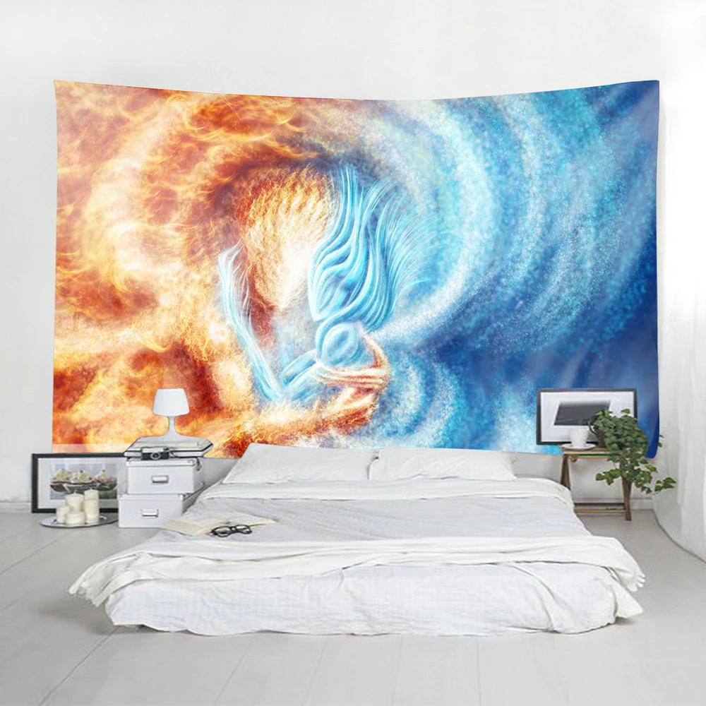Вода и огонь MeetingTapestry подвесная настенная занавеска s декоративная ткань изоляционная занавеска гардины для окон настенная подвесная