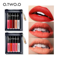 O.TWO.O 5 Pcs/set Makeup Lip Gloss Set Tahan Air Beludru Lipstik Warna Bibir Pelembab Tahan Lama 24 Jam Makeup Bibir(China)