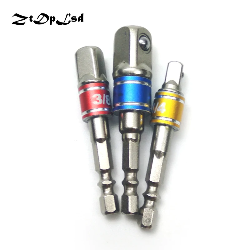 ZtDpLsd 3 шт. 1/4 &quot3/8&quot 1/2 &quotпривод сверло шестигранный ключ муфта удлинитель цветная