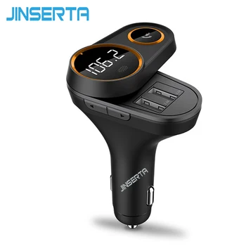 

JINSERTA C43 Bluetooth FM Transmitter 5V/4.8A Car Charger FM Modulator MP3 Audio Player transmitters Handsfree 2 USB Charger