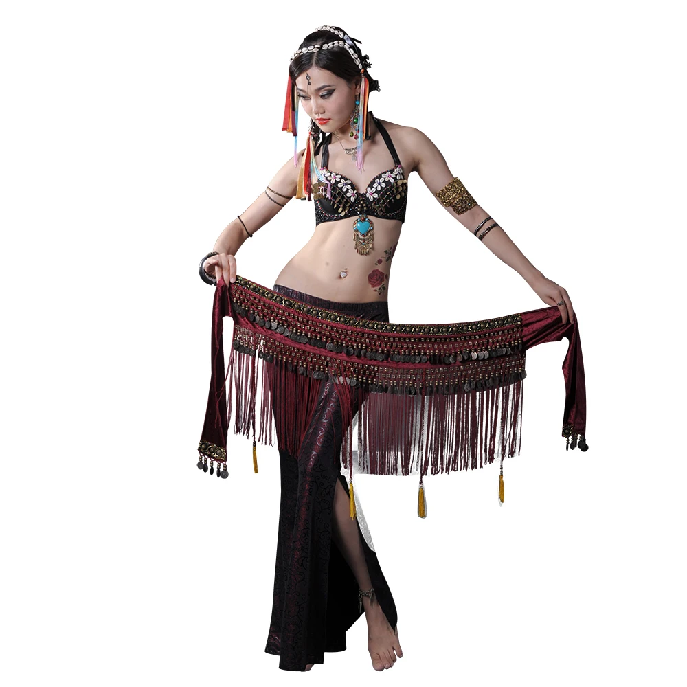 Аксессуары для танцевальной одежды 3 цвета|belly dance coin belt|coin belttribal belly clothing |